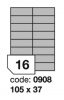 Samolep.etikety 105x37mm bl matn 16 ks/ A4