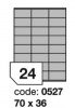 Samolep.etikety 70x36mm bl matn 24 ks/ A4