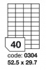 Samolep.etikety 52,5x29,7mm bl matn 40 ks/ A4