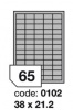 Samolep.etikety 38x21,2mm bl matn 65 ks/ A4